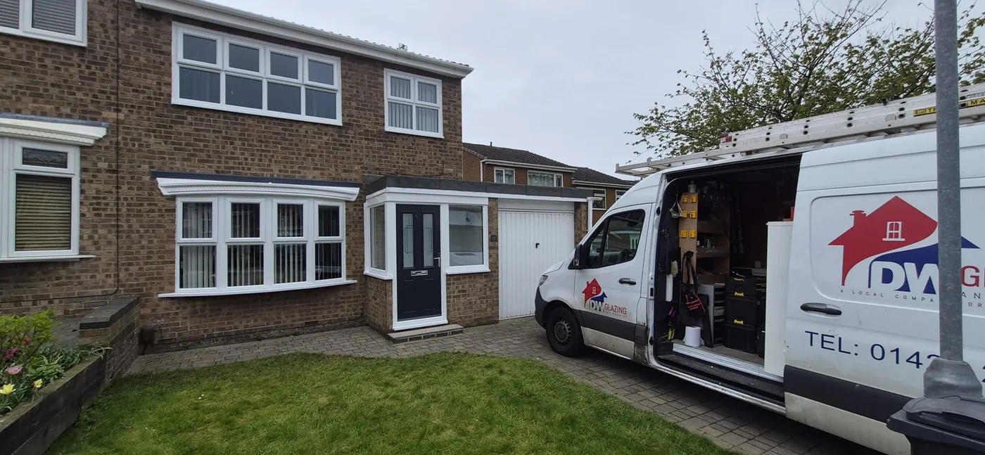 New uPVC windows and composite door installed in Hartlepool and Teesside by DW Glazing, job 2